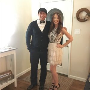 Bebe size 2 sequin and lace dress